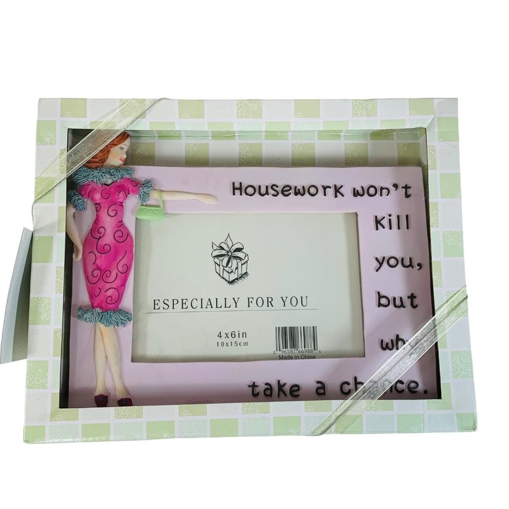 Youngs Inc Girlfriend or Sister 3D Photo Frame Housework House Warming Gift New